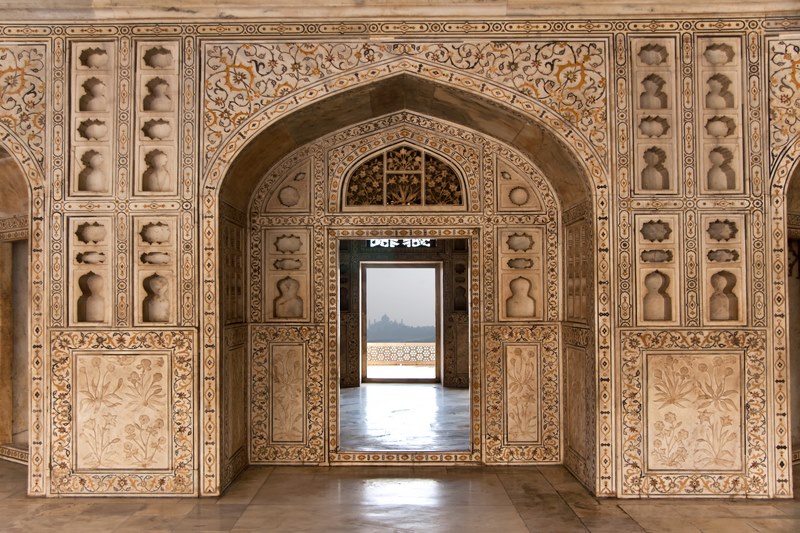 interior del Fuerte de Agra