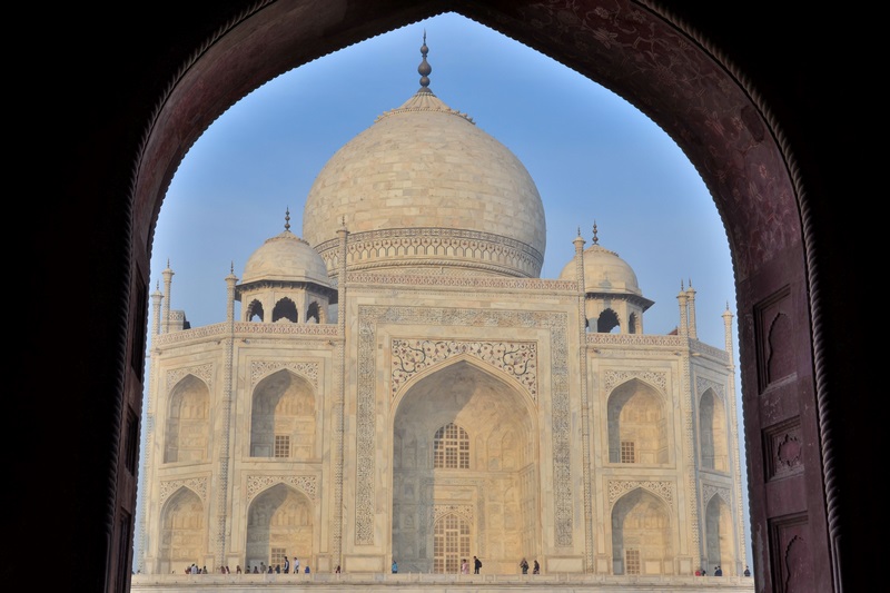 vista puerta Taj Mahal