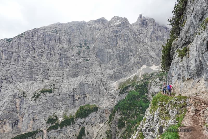 Zona expuesta en el trekking del Lago Sorapis